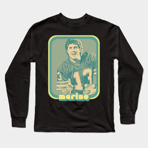 Dan Marino / Retro 80s Football Fan Design Long Sleeve T-Shirt by DankFutura